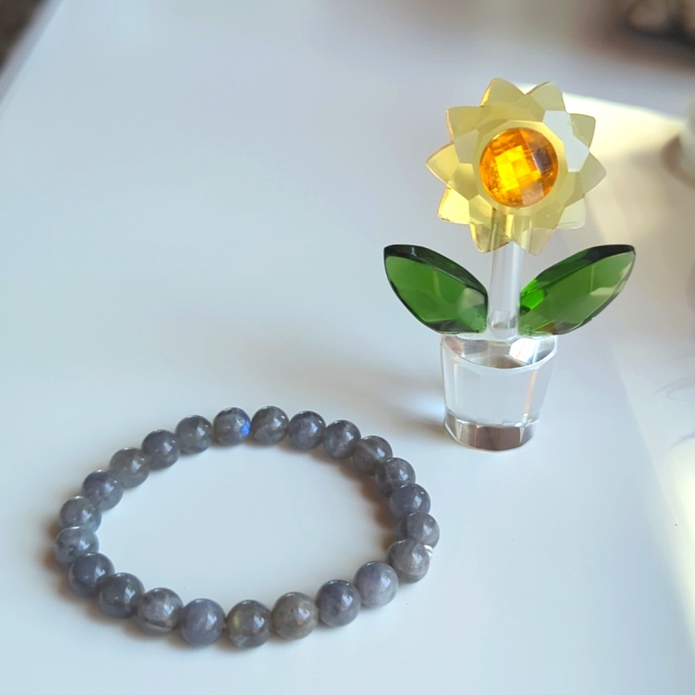 8MM Labradorite 6.25" Stretch Bracelet